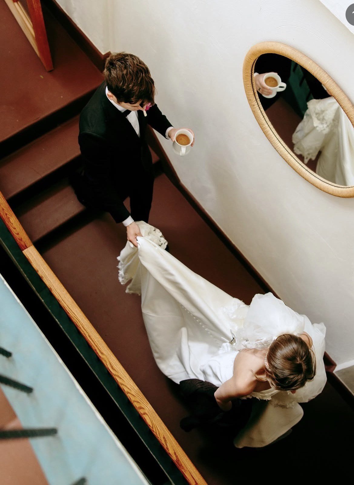 Bride in an elegant gown photographed editorially